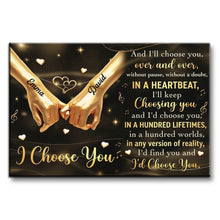 Load image into Gallery viewer, Personalized Horizontal Poster Custom Couple Gift Holding Hands
