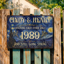 Load image into Gallery viewer, Personalized Metal Sign Custom Names Anniversary Gift for Couples
