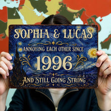 Load image into Gallery viewer, Personalized Metal Sign Custom Names Anniversary Gift for Couples
