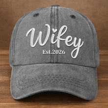 Load image into Gallery viewer, Personalized Washed Denim Cap Customized Heart Text Gift for Couples
