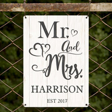 Load image into Gallery viewer, Personalized Metal Sign Custom Name Heart Design Gift for Couple

