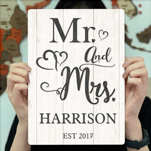 Load image into Gallery viewer, Personalized Metal Sign Custom Name Heart Design Gift for Couple
