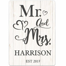 Load image into Gallery viewer, Personalized Metal Sign Custom Name Heart Design Gift for Couple
