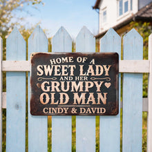 Load image into Gallery viewer, Personalized Metal Sign Home Decor Custom Name Gift for Couples
