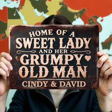 Load image into Gallery viewer, Personalized Metal Sign Home Decor Custom Name Gift for Couples
