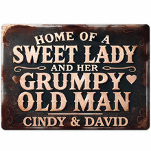 Load image into Gallery viewer, Personalized Metal Sign Home Decor Custom Name Gift for Couples
