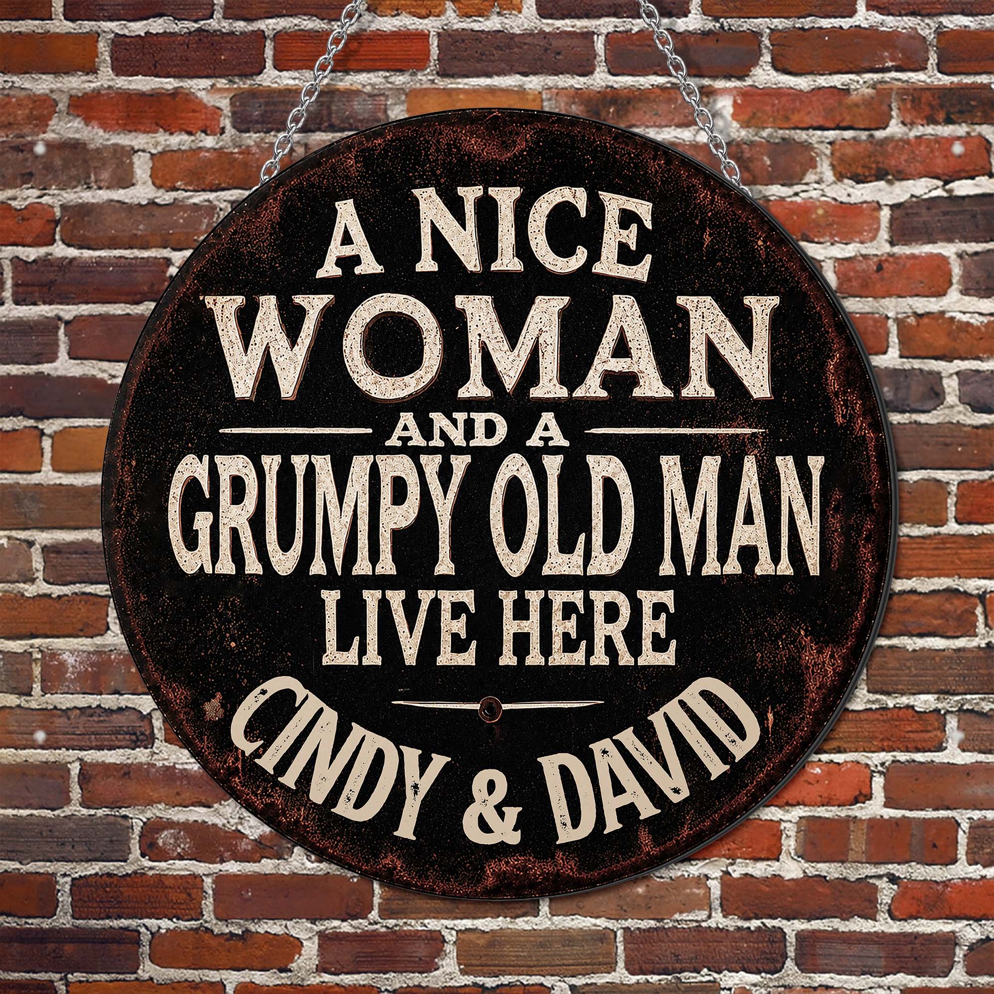 Personalized Custom Metal Sign for Couples - Funny Home Décor Gift