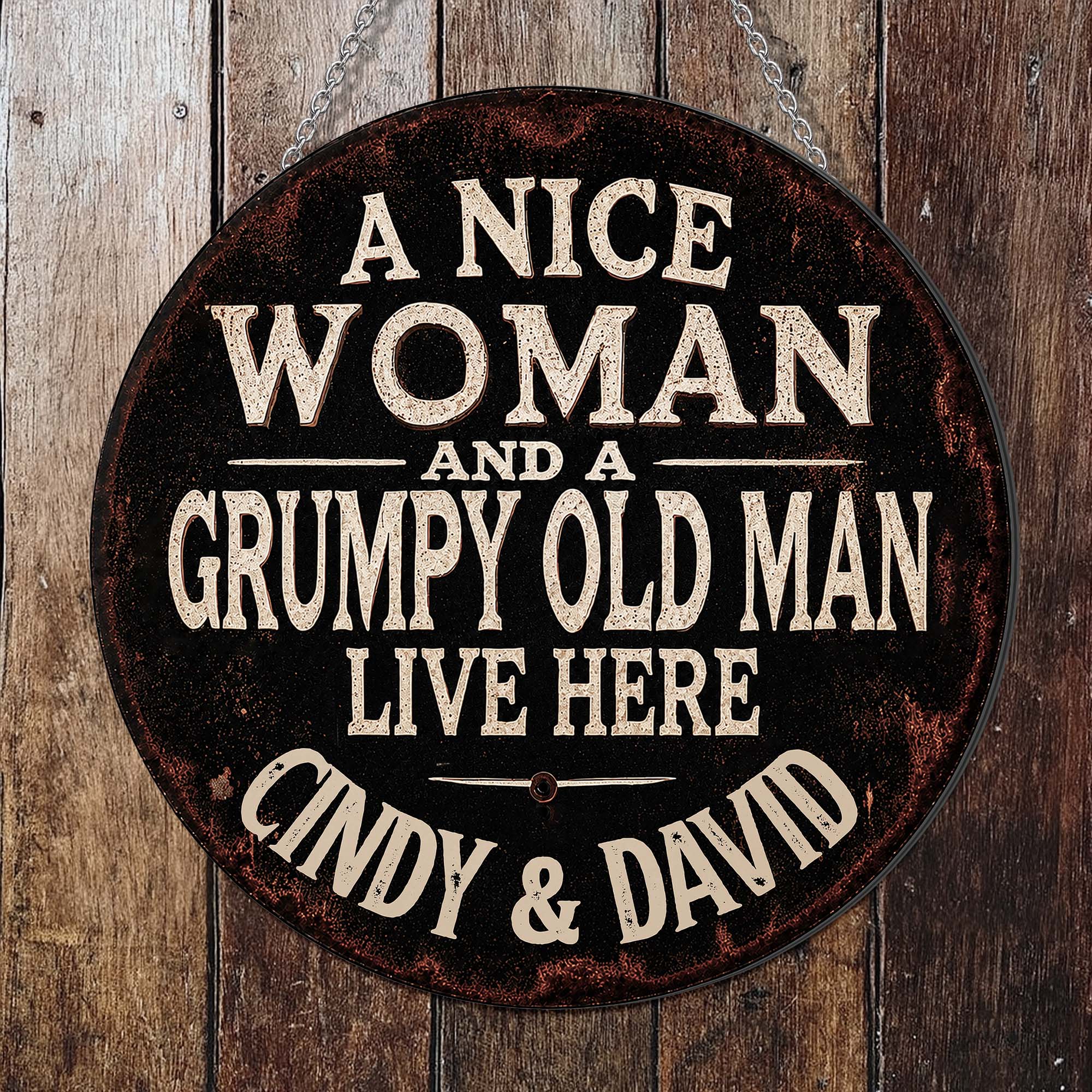 Personalized Custom Metal Sign for Couples - Funny Home Décor Gift