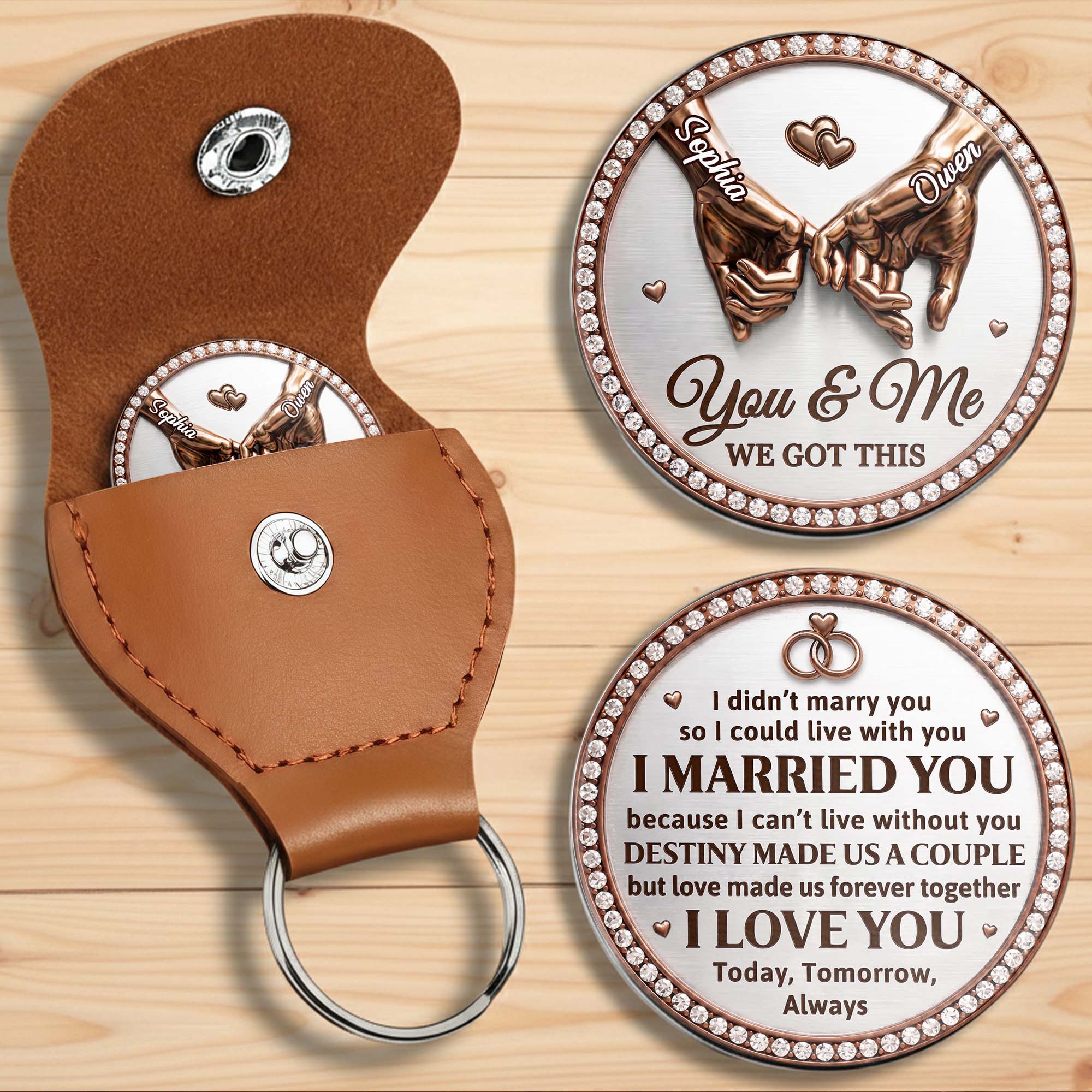 Personalized Pocket Hug Custom Couple Gift for Anniversary