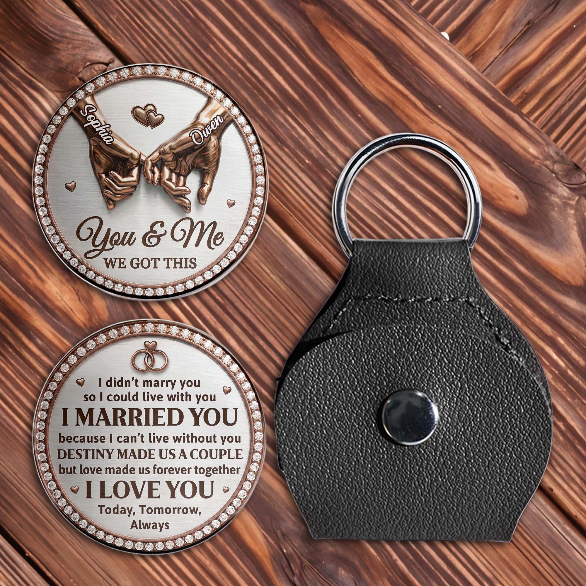 Personalized Pocket Hug Custom Couple Gift for Anniversary