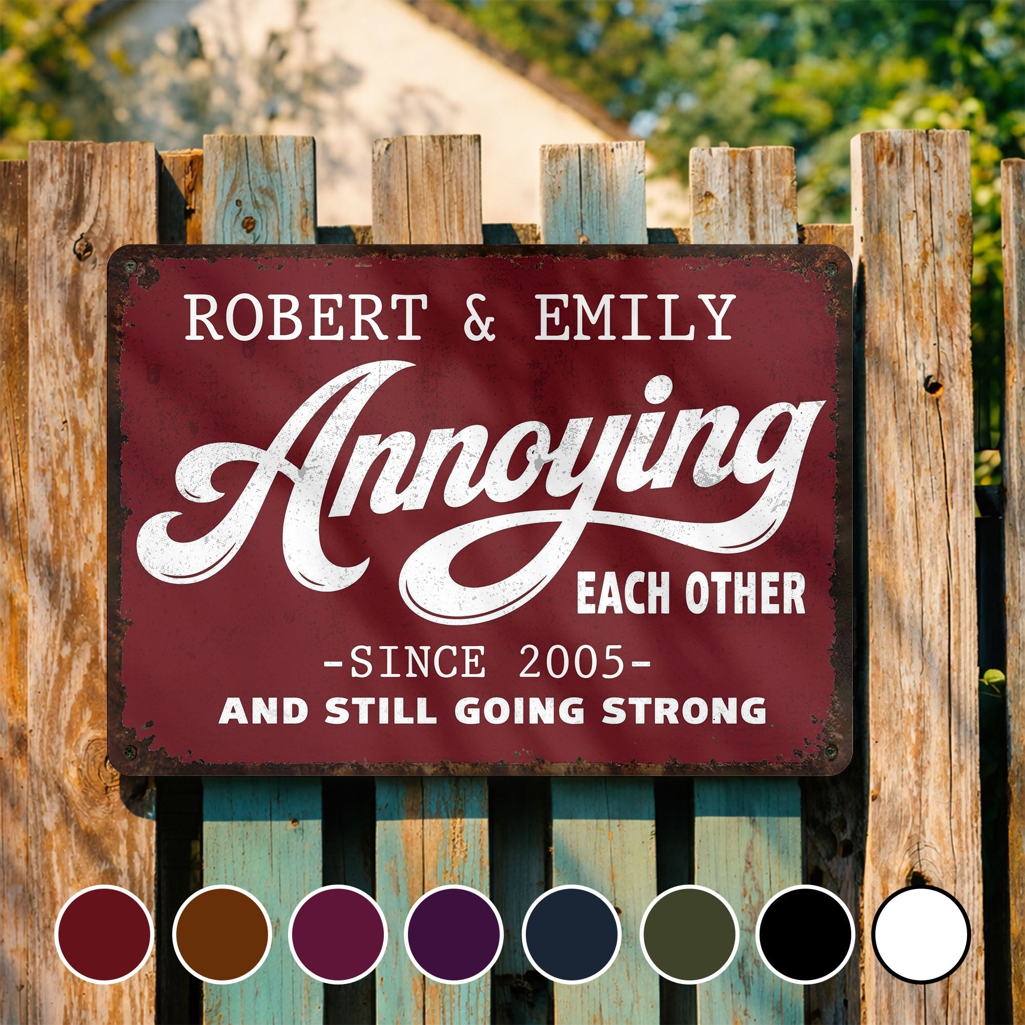 Personalized Metal Sign Custom Couple Gift Anniversary Home Decor