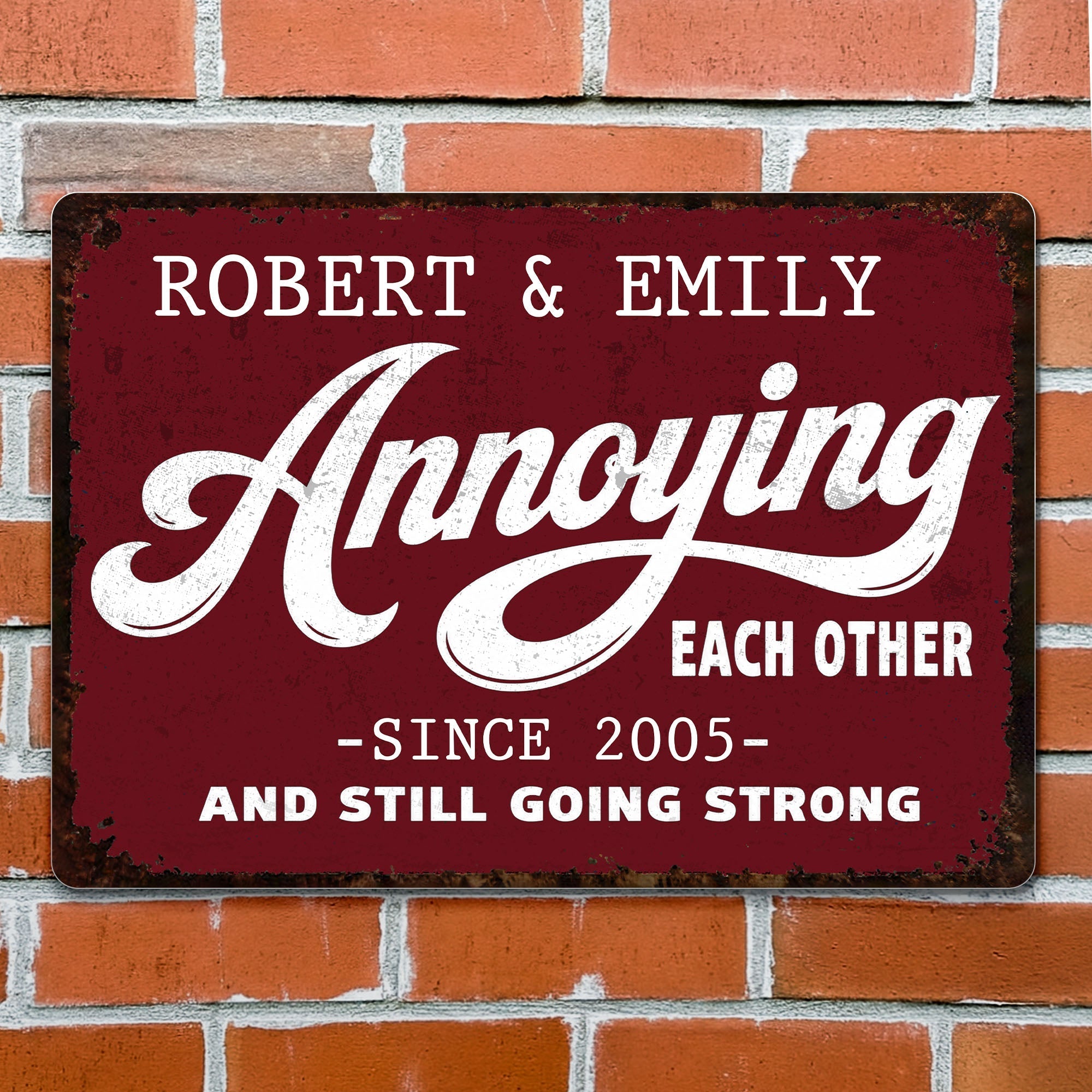 Personalized Metal Sign Custom Couple Gift Anniversary Home Decor