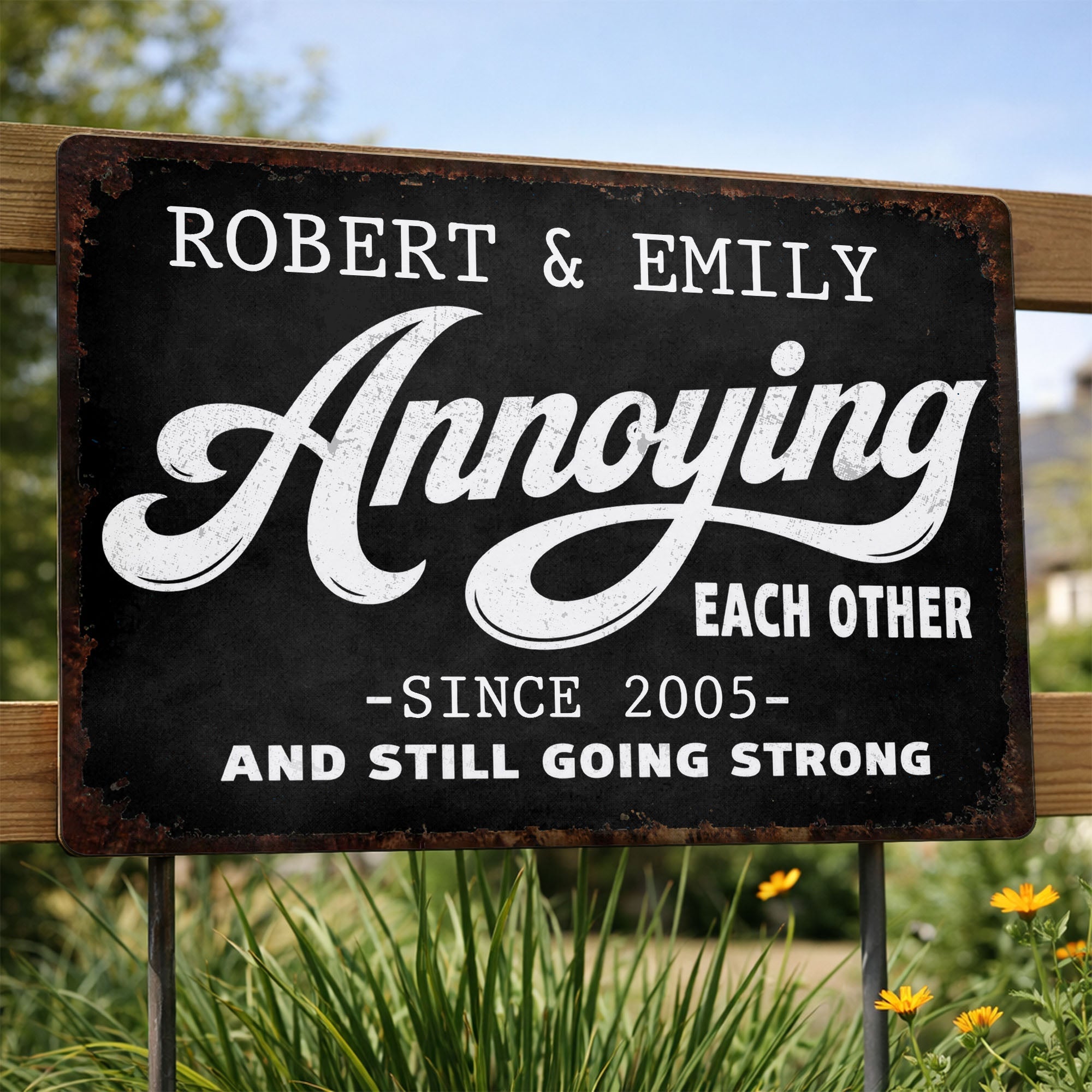 Personalized Metal Sign Custom Couple Gift Anniversary Home Decor