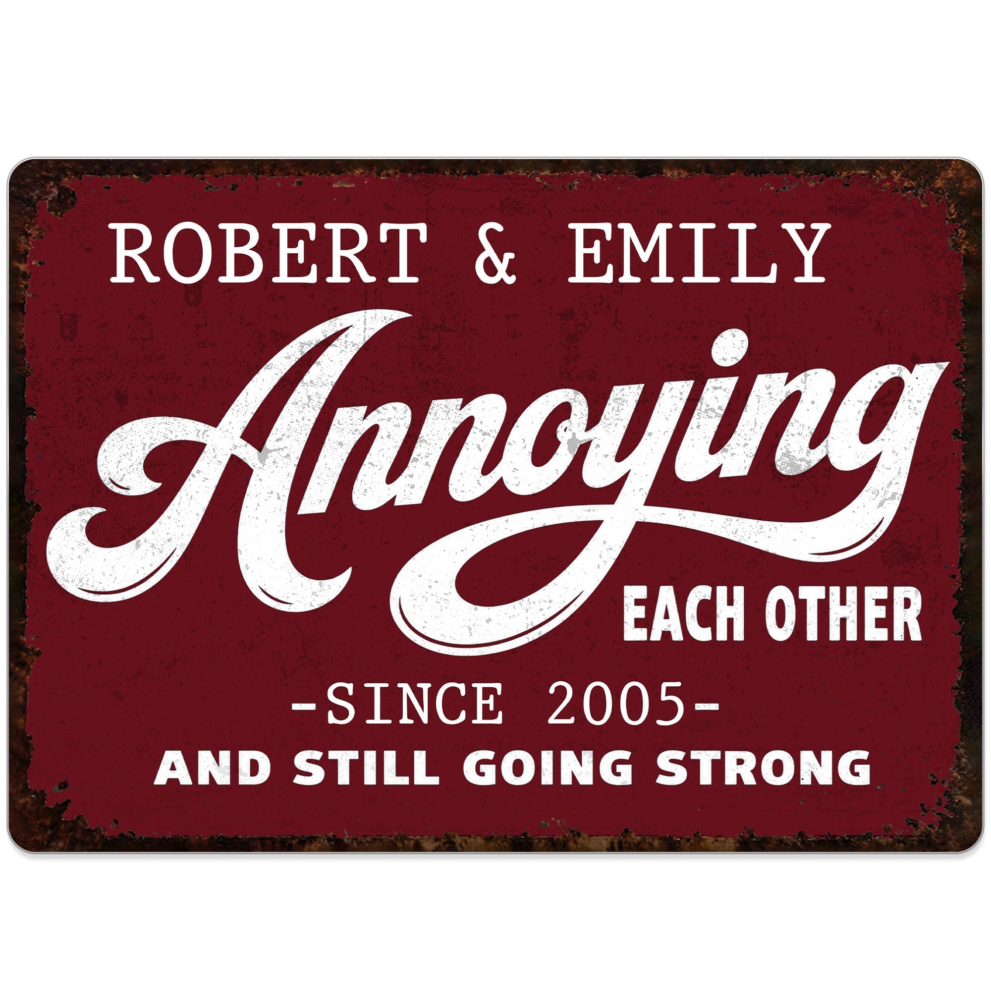 Personalized Metal Sign Custom Couple Gift Anniversary Home Decor