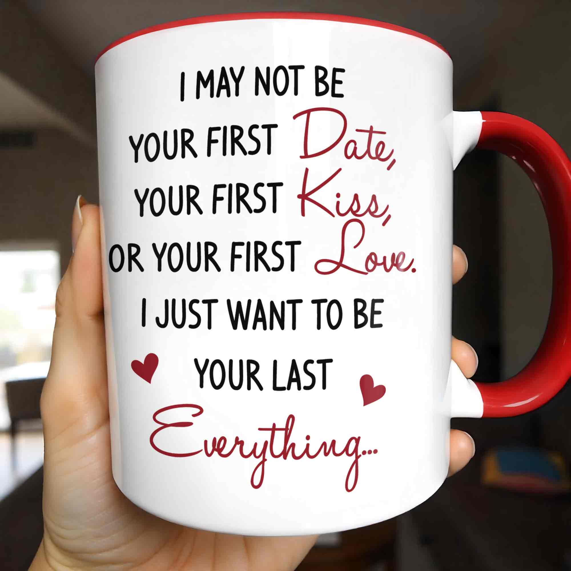 Personalized Couple Sketch Accent Mug Custom Love Story Gift