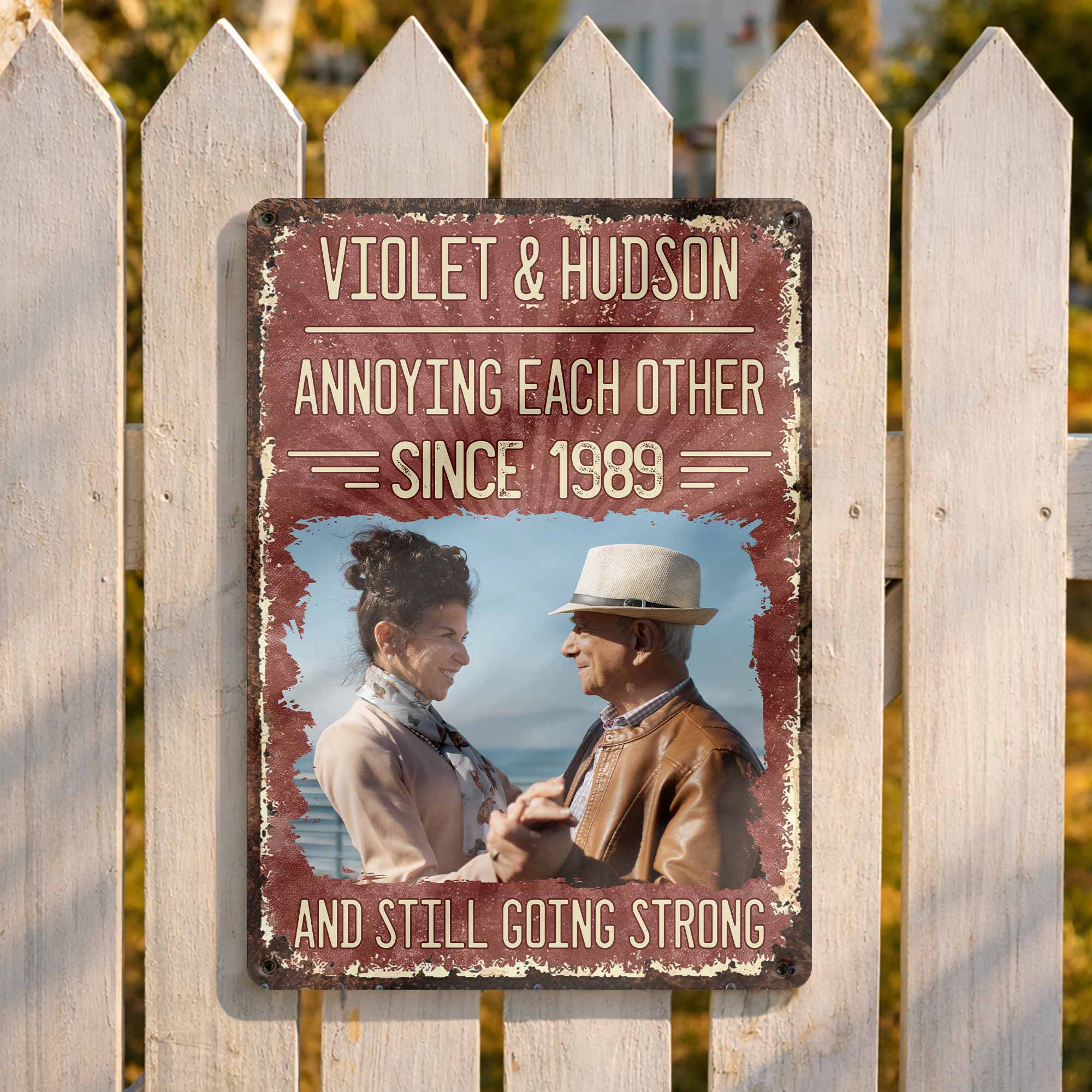 Personalized Metal Sign Custom Couple Photo Gift for Anniversary
