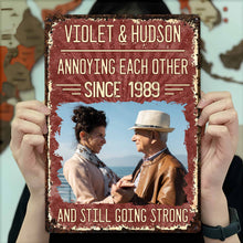Load image into Gallery viewer, Personalized Metal Sign Custom Couple Photo Gift for Anniversary
