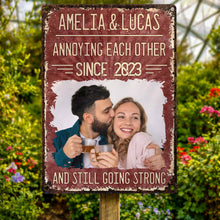 Load image into Gallery viewer, Personalized Metal Sign Custom Couple Photo Gift for Anniversary
