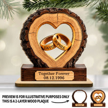 Load image into Gallery viewer, Personalized Heart Wood Plaque Custom Couple Gift for Anniversary
