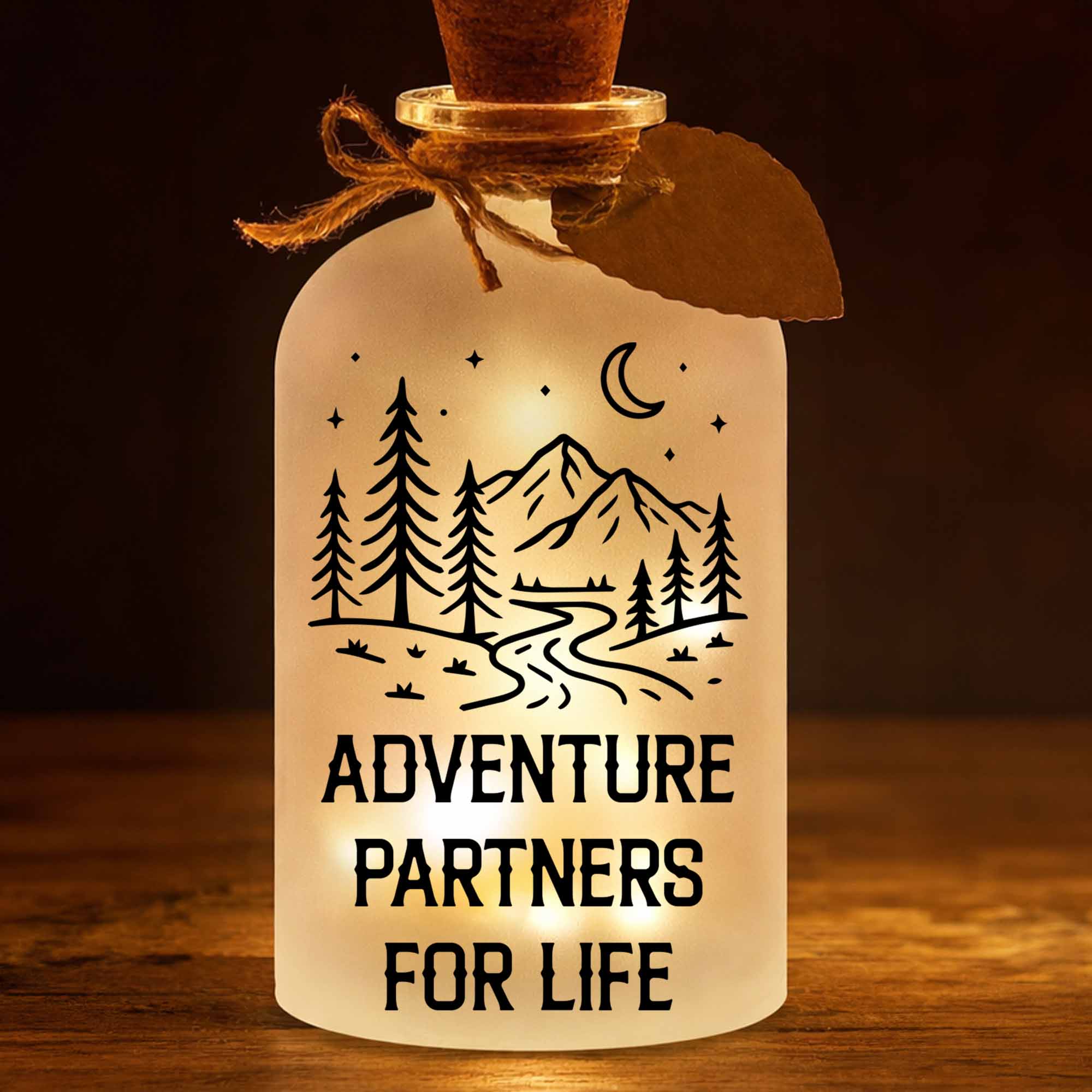Personalized Short Bottle Light Custom Name Gift for Couples