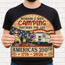 Load image into Gallery viewer, Personalized Wood Sign Camping Partners for Life Gift for Couples
