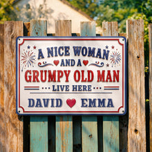 Load image into Gallery viewer, Personalized Metal Sign Custom Name for Couples Home Decor
