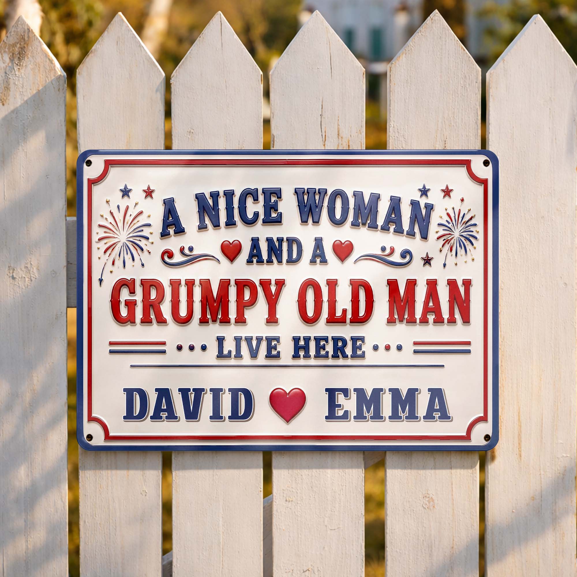 Personalized Metal Sign Custom Name for Couples Home Decor
