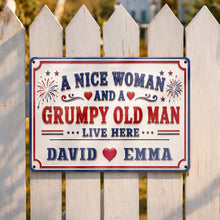 Load image into Gallery viewer, Personalized Metal Sign Custom Name for Couples Home Decor
