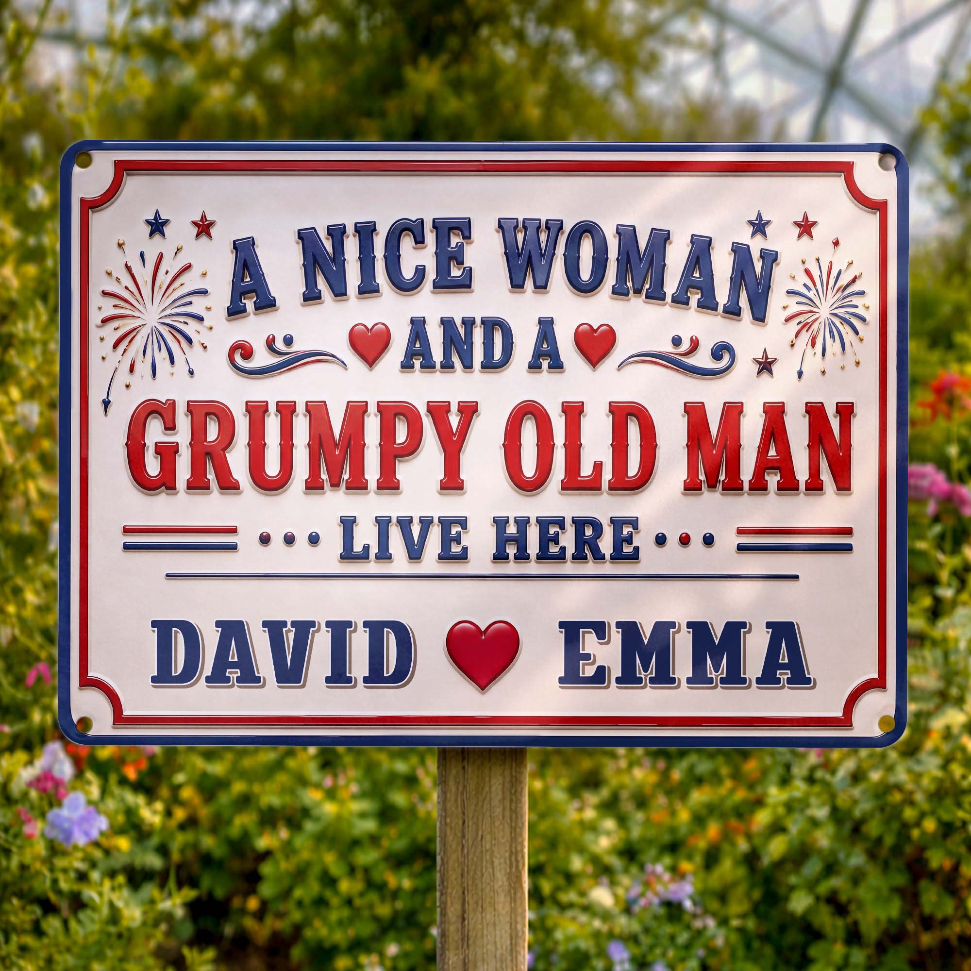 Personalized Metal Sign Custom Name for Couples Home Decor