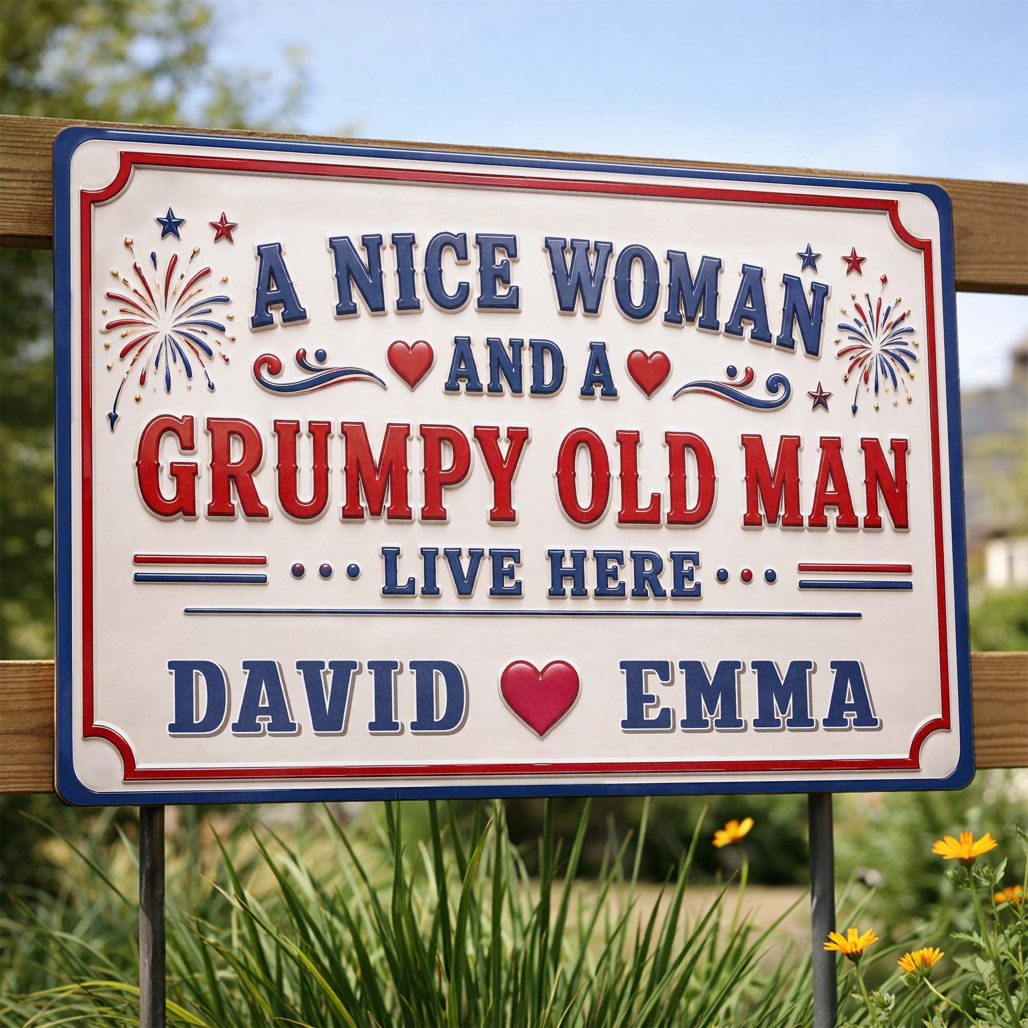 Personalized Metal Sign Custom Name for Couples Home Decor