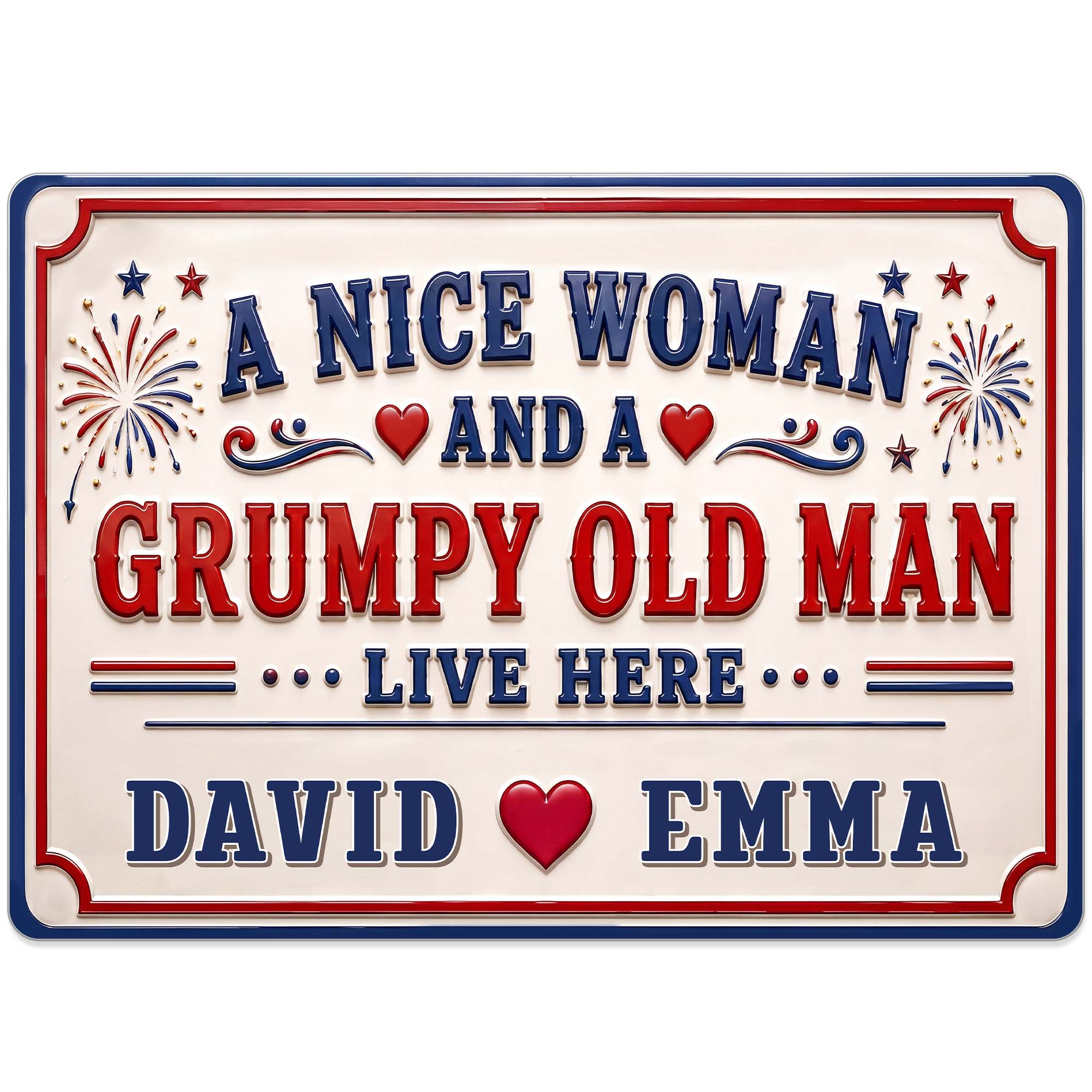 Personalized Metal Sign Custom Name for Couples Home Decor