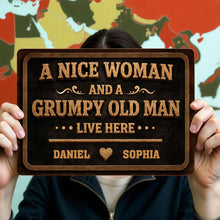 Load image into Gallery viewer, Personalized Metal Sign Custom Name Heart Design Gift for Couple
