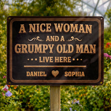 Load image into Gallery viewer, Personalized Metal Sign Custom Name Heart Design Gift for Couple
