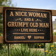 Load image into Gallery viewer, Personalized Metal Sign Custom Name Heart Design Gift for Couple
