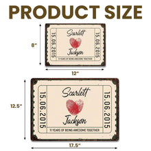Load image into Gallery viewer, Personalized Metal Sign Custom Fingerprint Heart Gift for Couple
