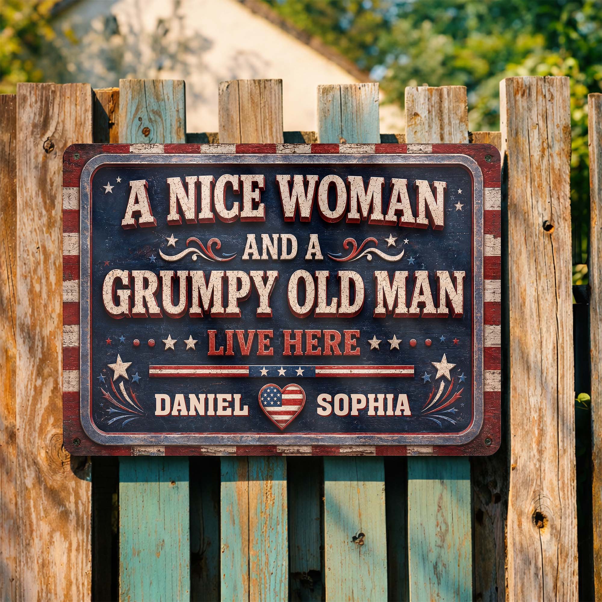 Personalized Metal Sign Custom Name Gift for Couples Home Decor