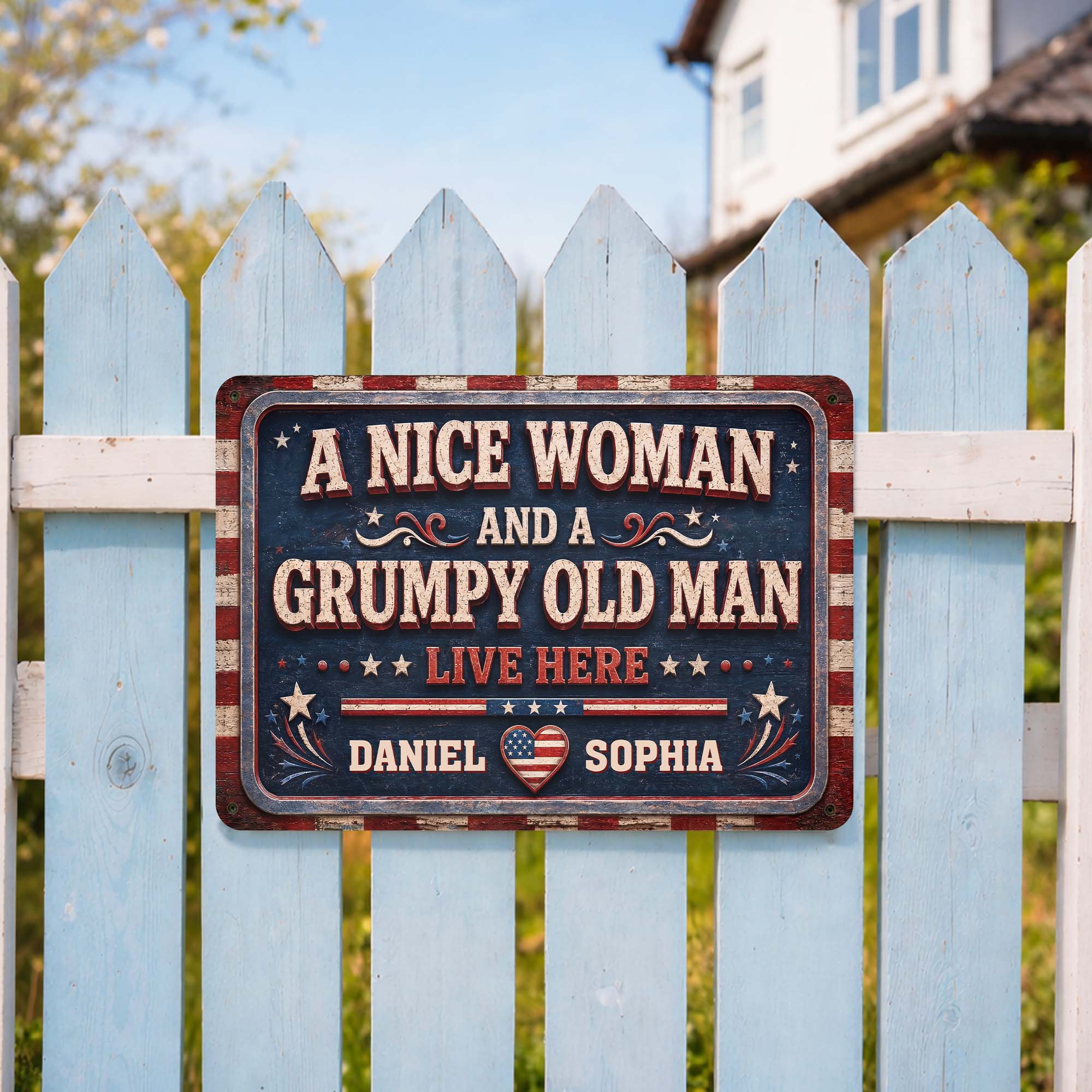 Personalized Metal Sign Custom Name Gift for Couples Home Decor