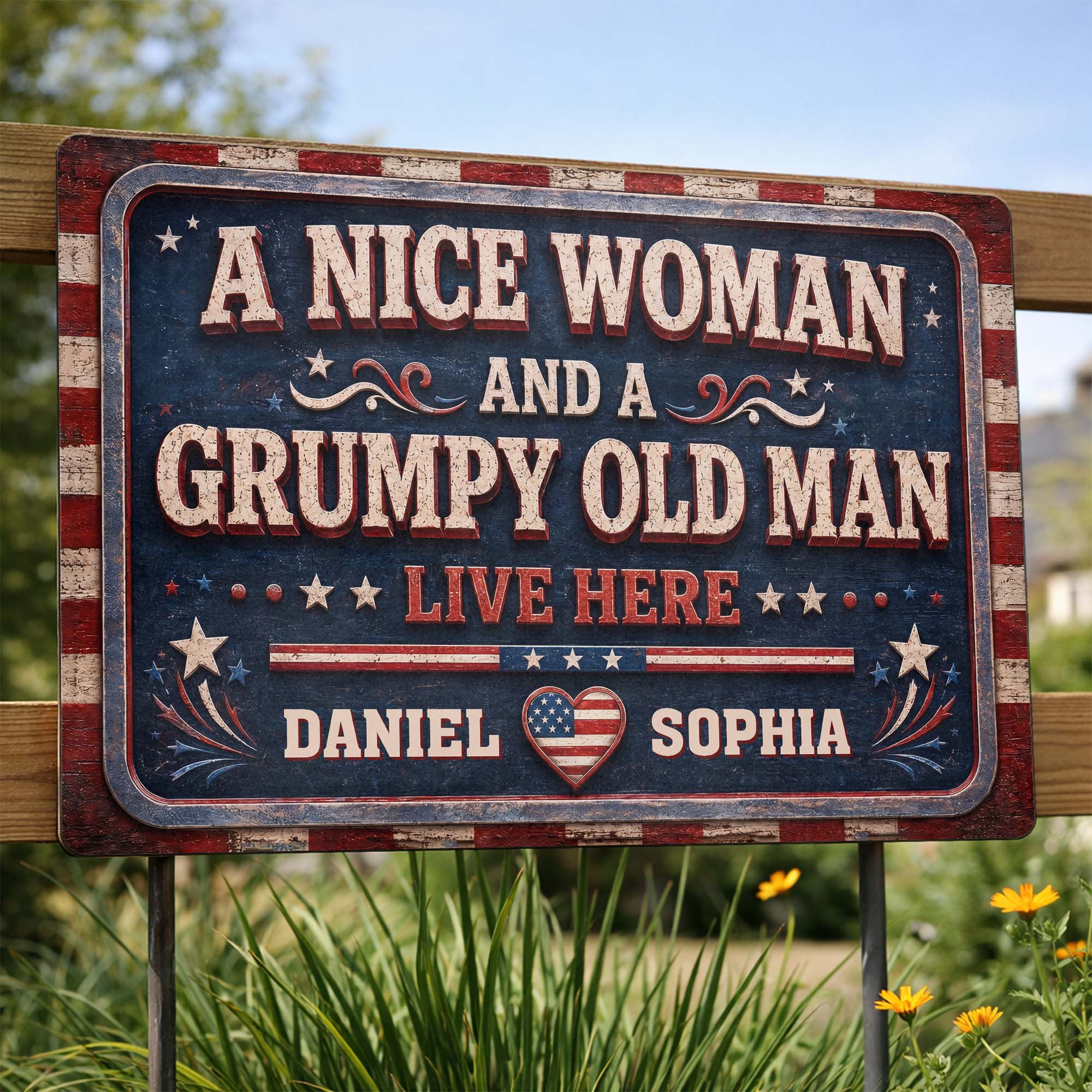 Personalized Metal Sign Custom Name Gift for Couples Home Decor