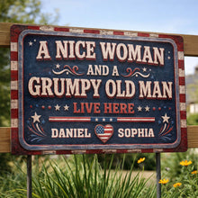 Load image into Gallery viewer, Personalized Metal Sign Custom Name Gift for Couples Home Decor
