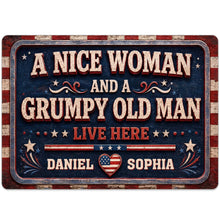 Load image into Gallery viewer, Personalized Metal Sign Custom Name Gift for Couples Home Decor
