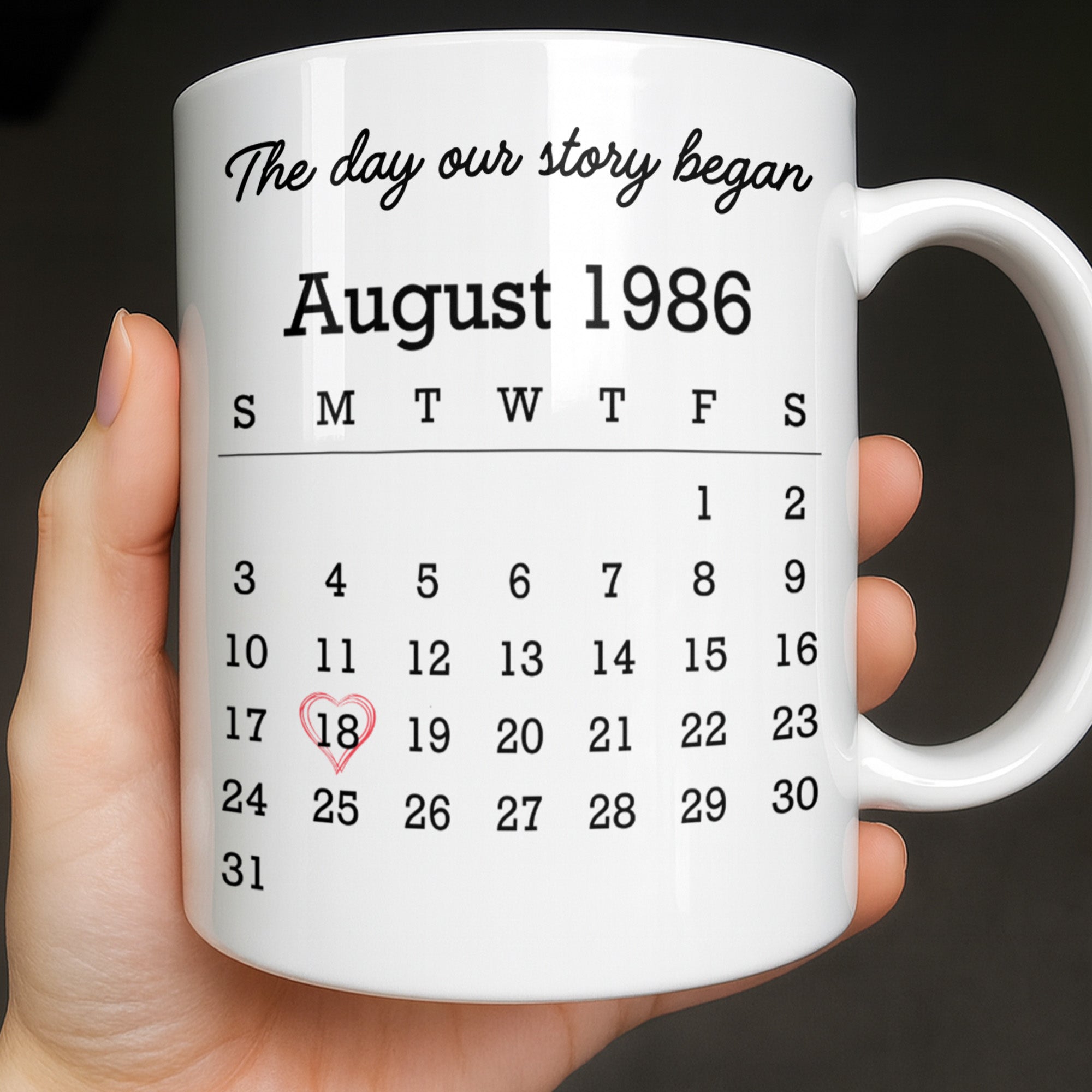 Personalized Coffee Mug Holding Hands Custom Couple Gift