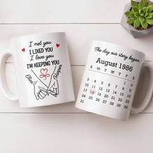 Load image into Gallery viewer, Personalized Coffee Mug Holding Hands Custom Couple Gift
