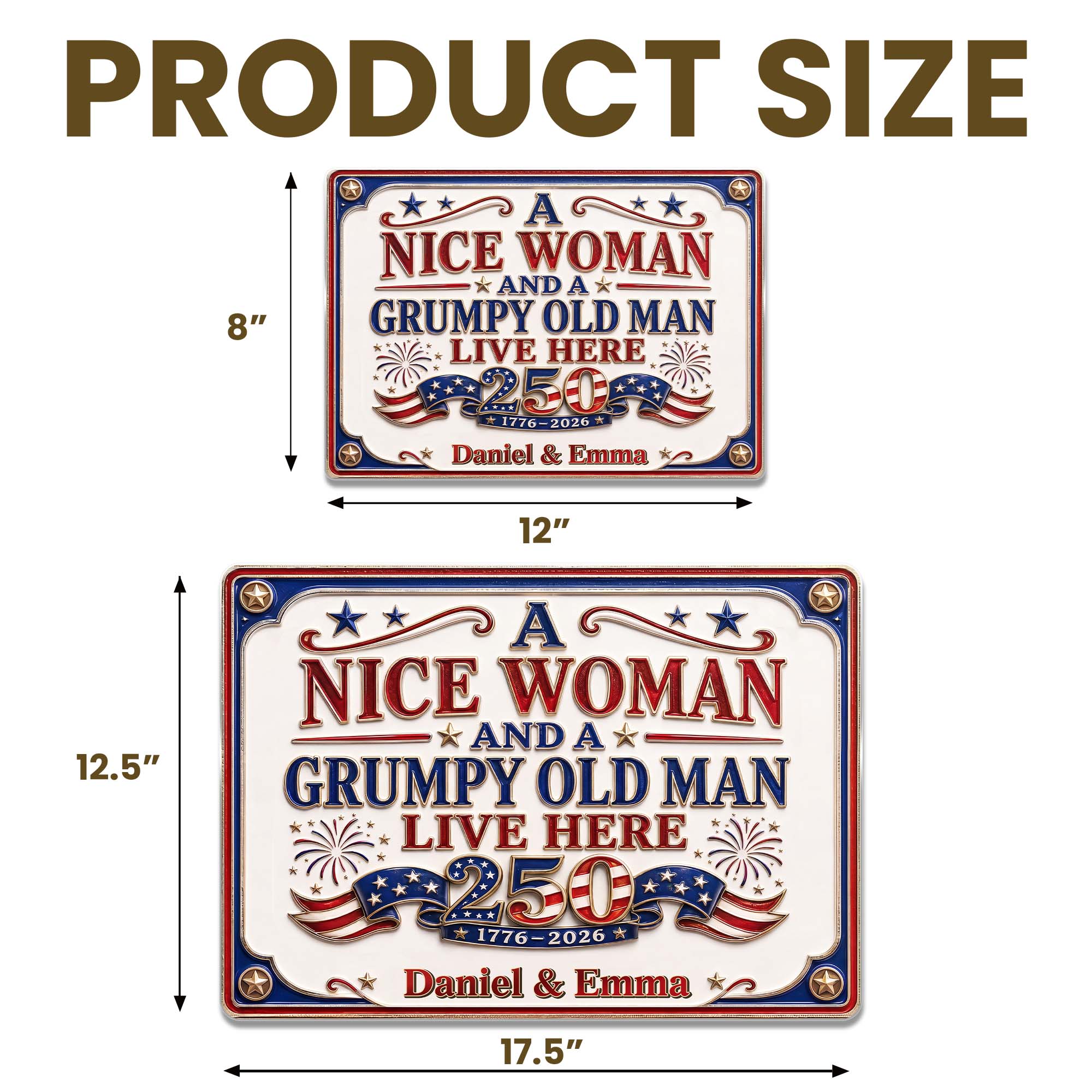 Personalized Metal Wall Sign Unique Couple Gift for Home
