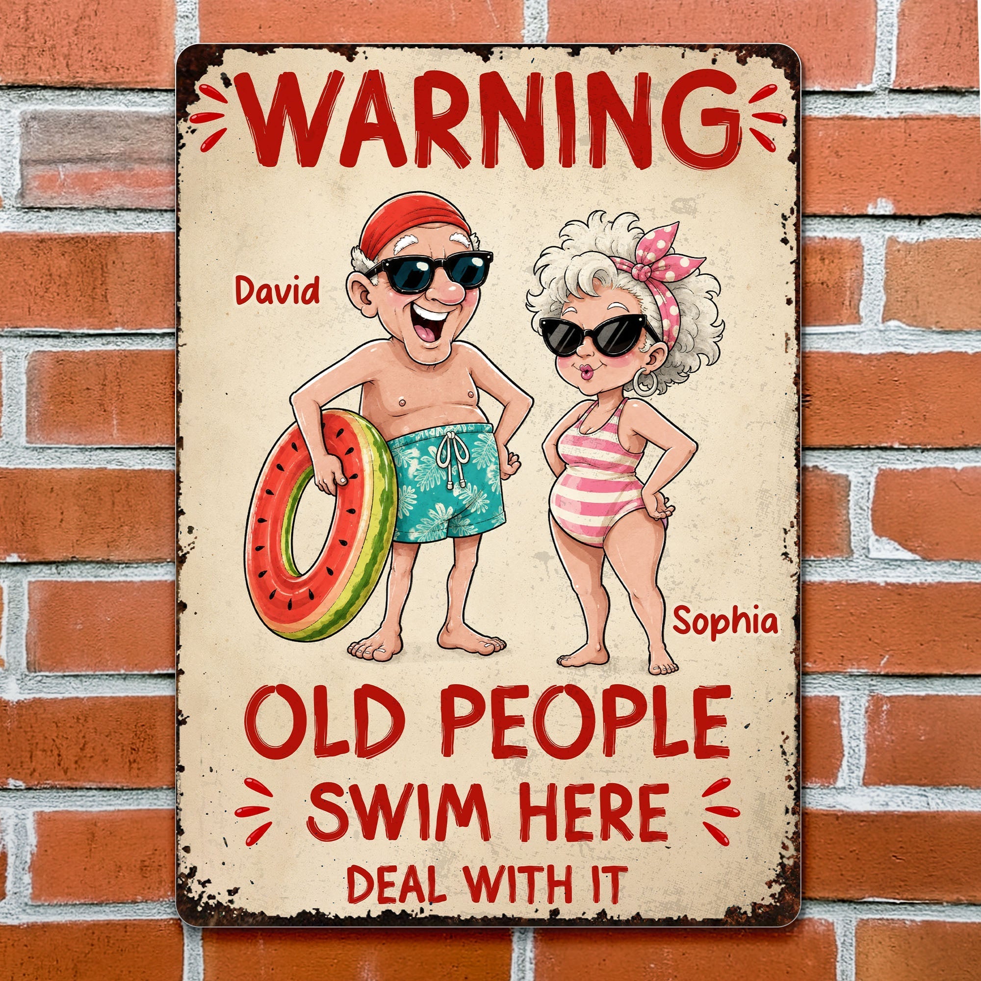 Personalized Metal Sign Custom Name Funny Couple Gift