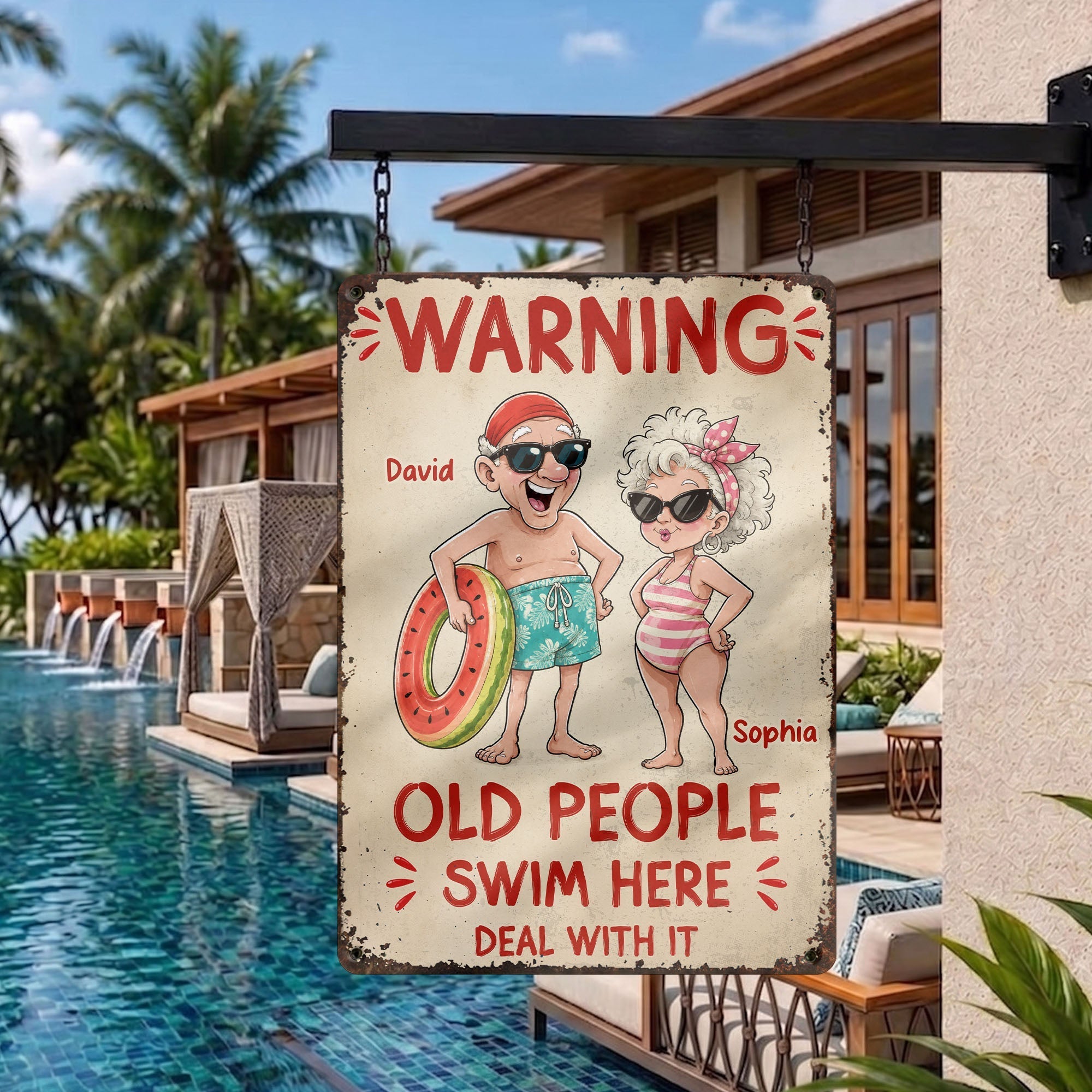 Personalized Metal Sign Custom Name Funny Couple Gift