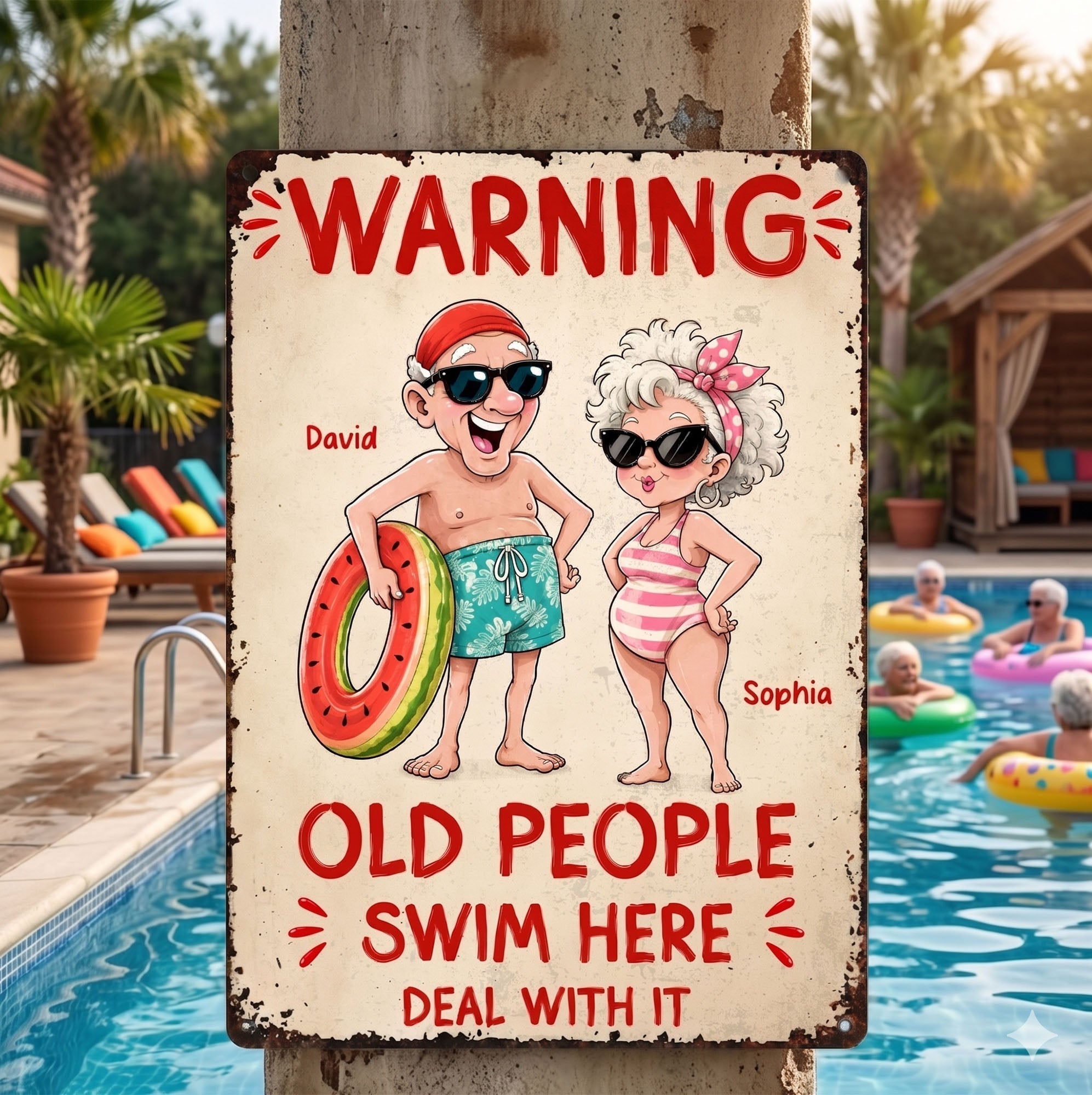 Personalized Metal Sign Custom Name Funny Couple Gift