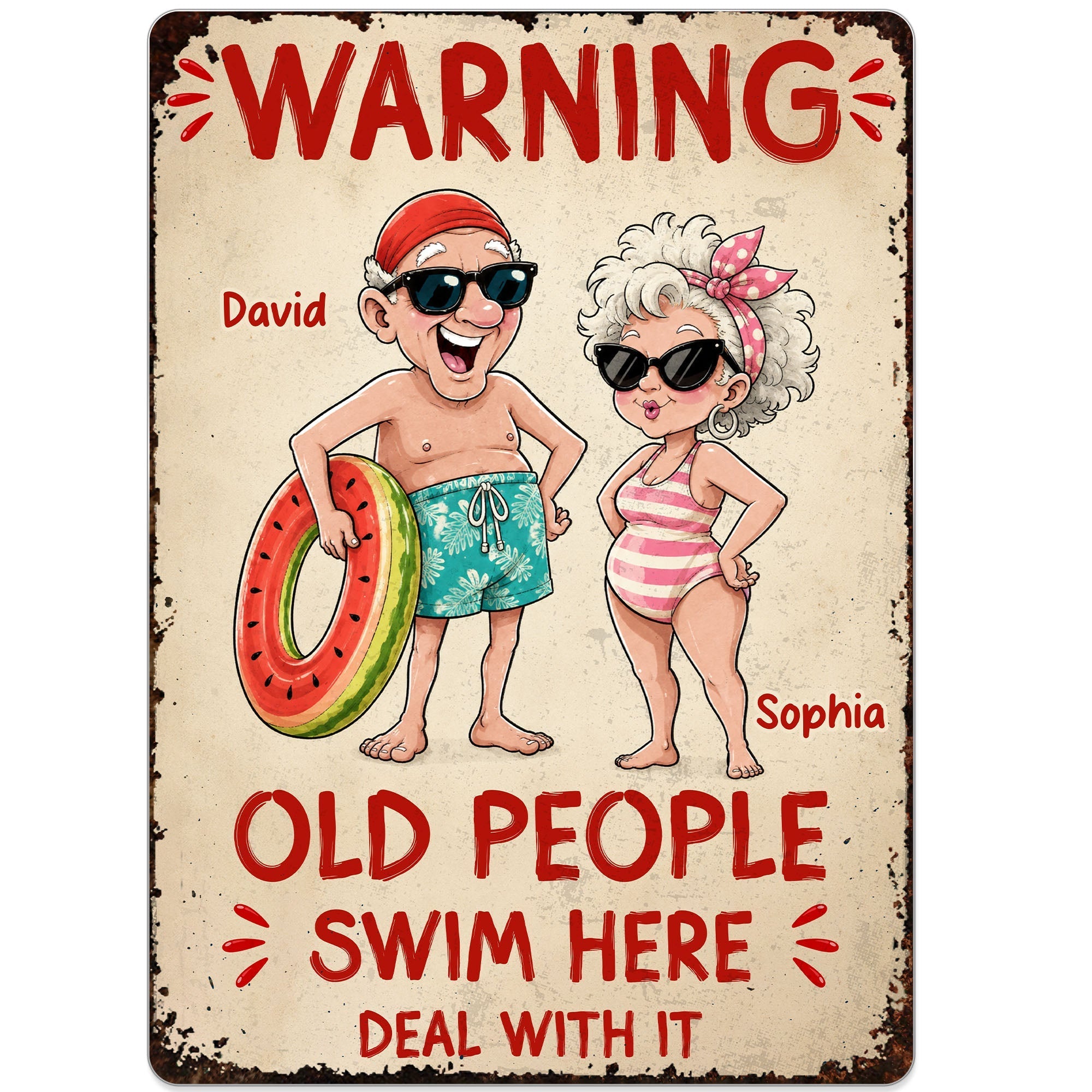 Personalized Metal Sign Custom Name Funny Couple Gift