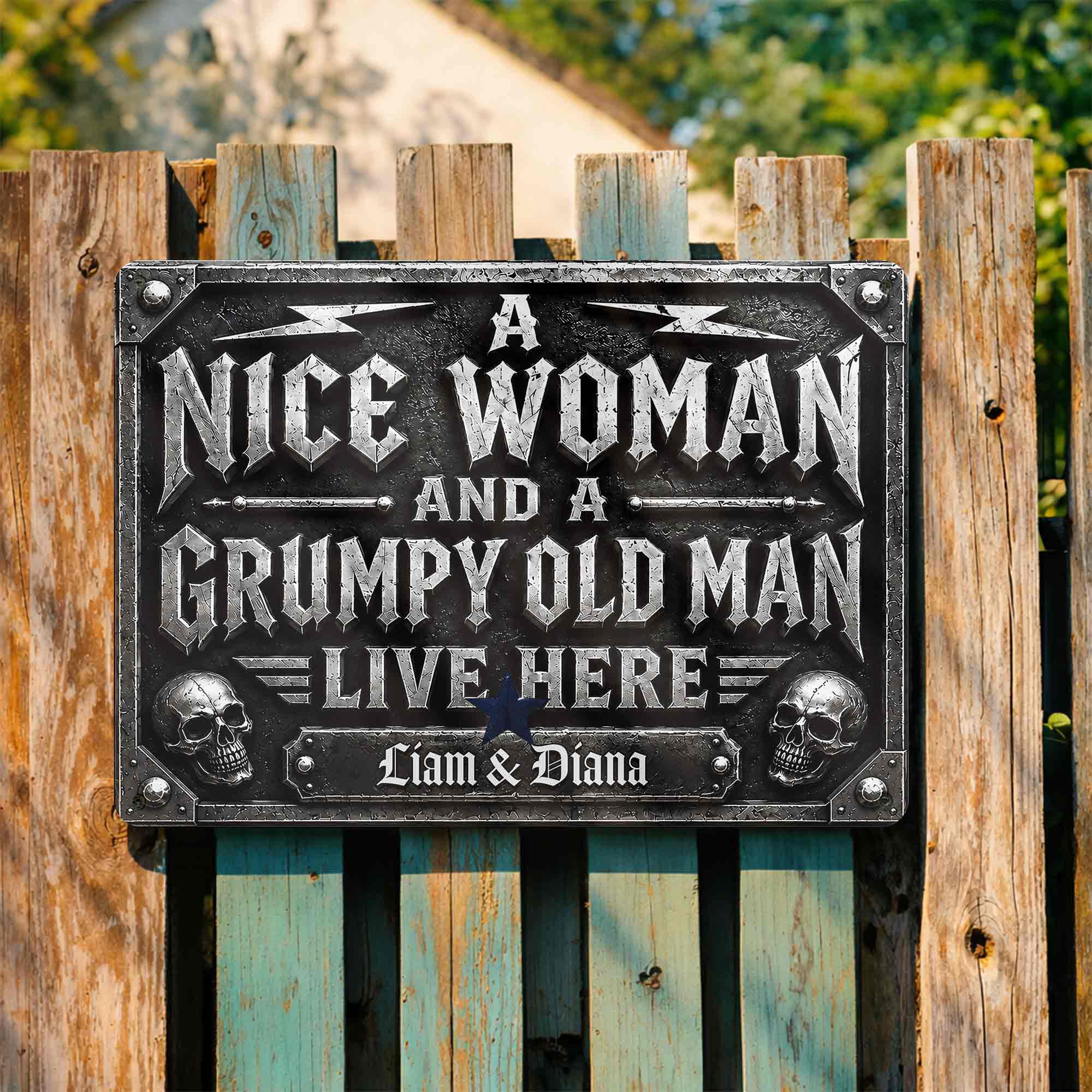 Personalized Metal Sign Custom Name Gift for Couples Home Decor
