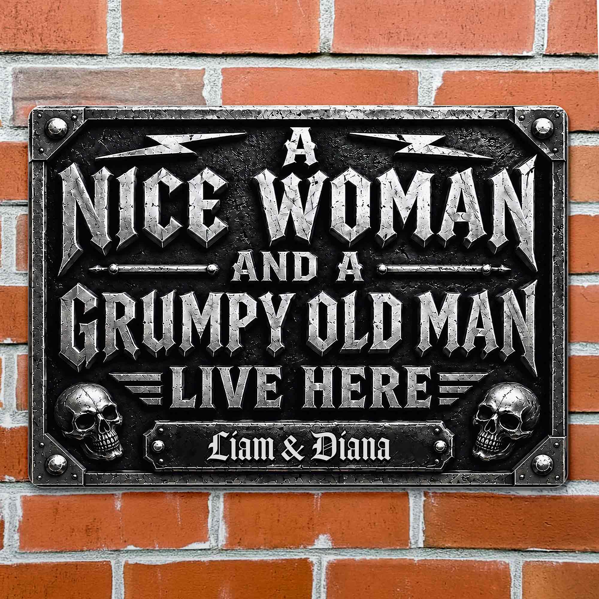 Personalized Metal Sign Custom Name Gift for Couples Home Decor