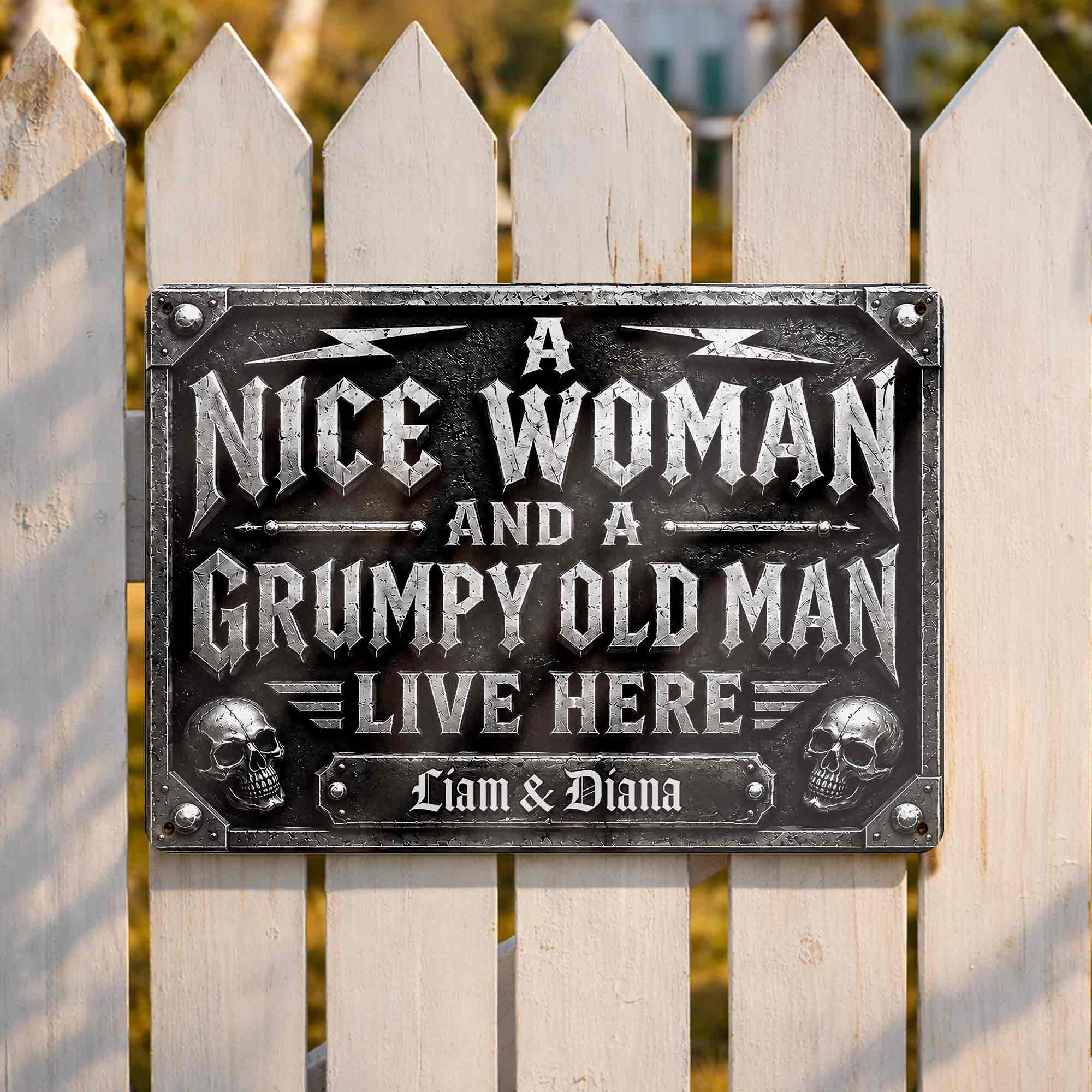 Personalized Metal Sign Custom Name Gift for Couples Home Decor